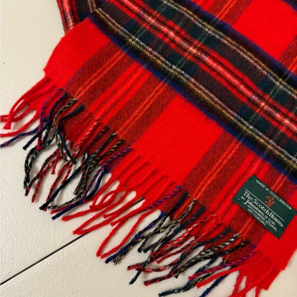 Johnston of Elgin The Scotch House Cashmere Wool Plaid Scarf Holiday - Picture 8 of 9